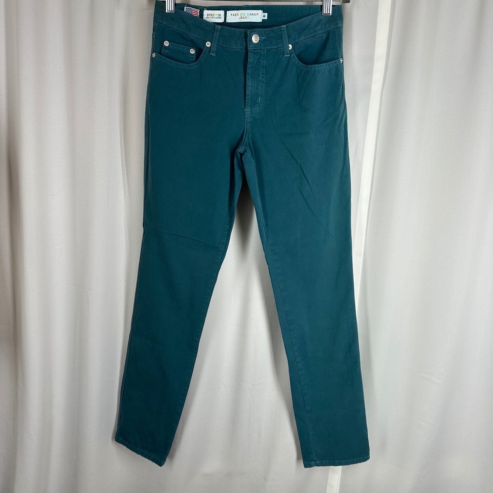 Fabrizio‎ Gianni Jeans Womens 6 Teal Straight Leg High Rise USA Made READ